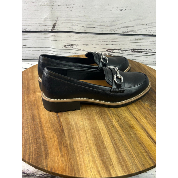 Women's Dolce Vita Black Loafers with Silver Hardware Size 7 - Picture 4 of 7